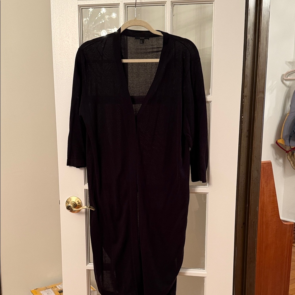 COS Black Women's long 3/4 sleeve cardigan